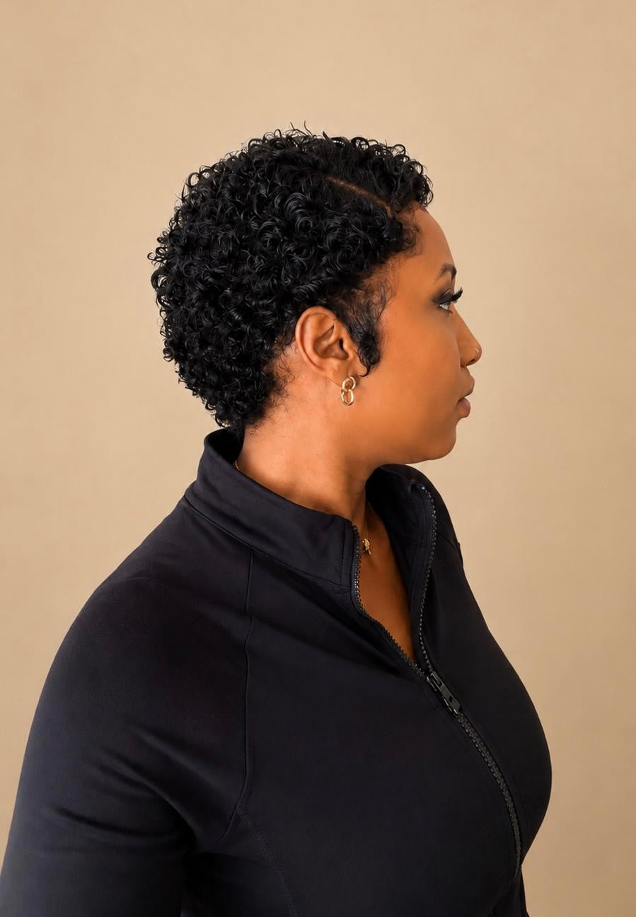 Buja queen pixie cut