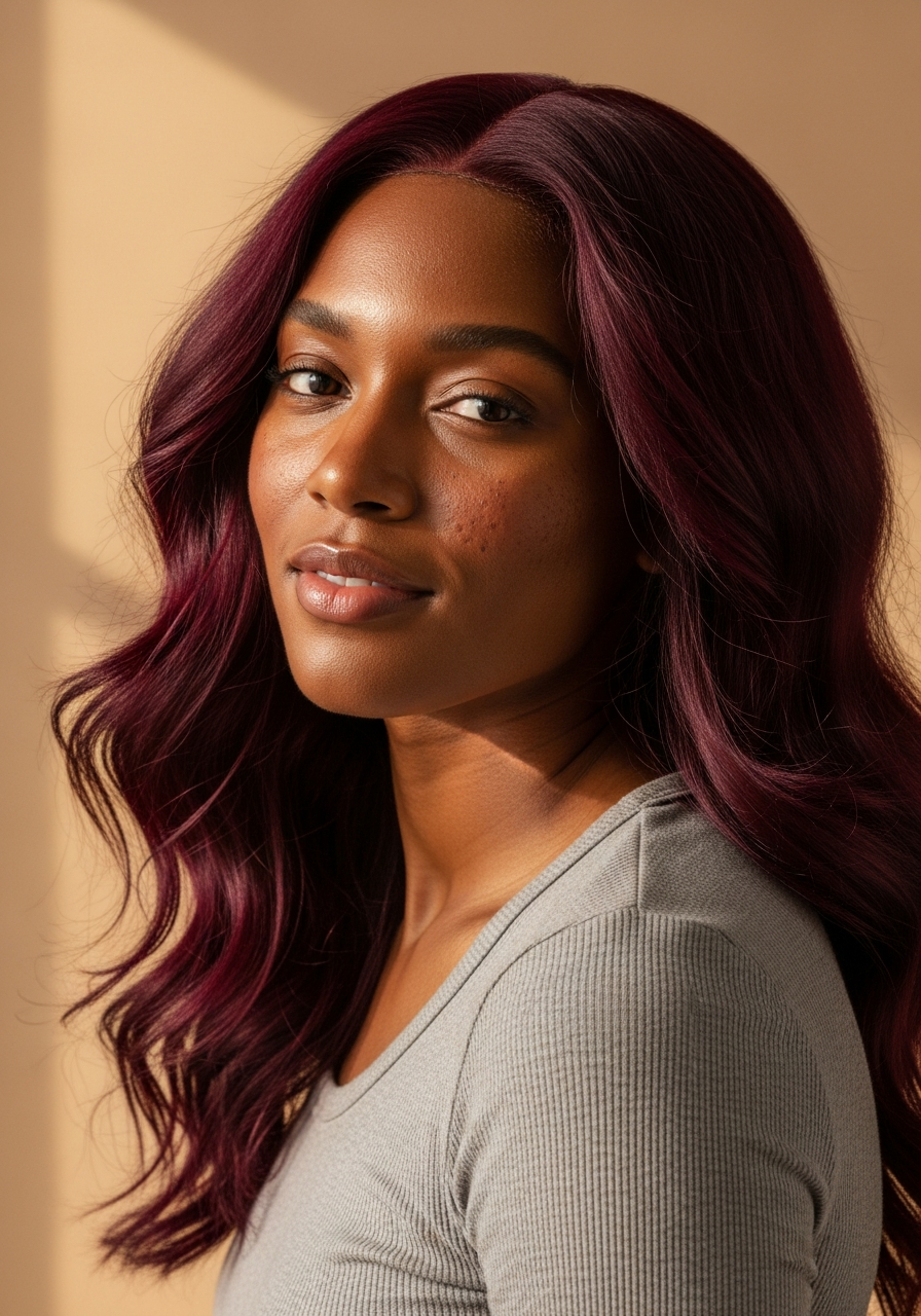 Burgundy Wave Goddess